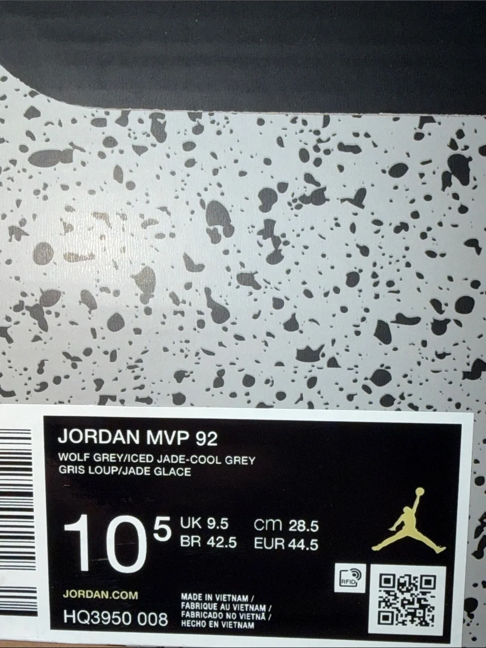 Air Jordan MVP 92 Wolf Grey Jade HQ3950-008 Men’s Size 10.5